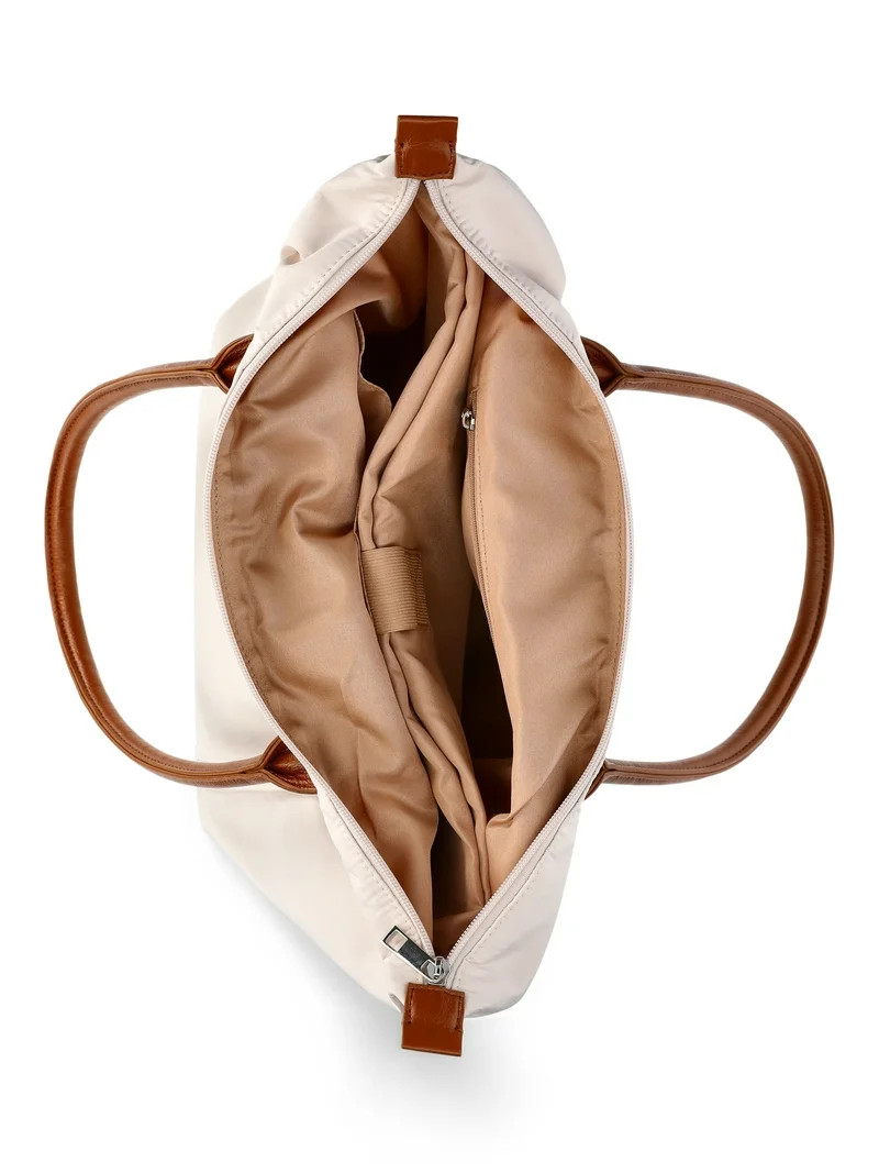 No Boundaries Women's Tote Bag, Cream | Walmart (US)