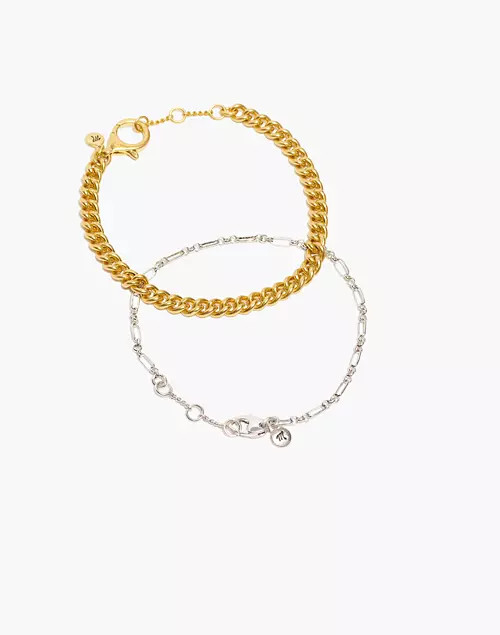 Mixed Metal Chain Bracelet Set | Madewell