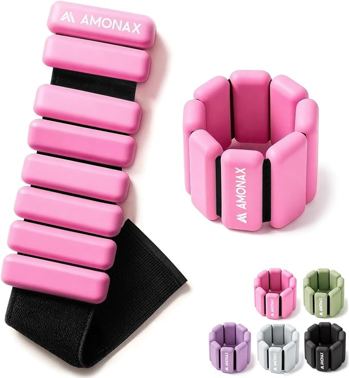 Amonax Adjustable Ankle and Wrist Weights Set, Fitness Leg Weights for Women Men, 1lb/2lb Pair fo... | Amazon (UK)