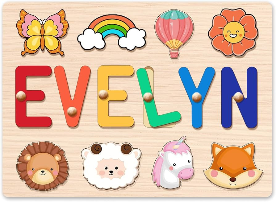 Name Puzzle for Kids Personalized, Easter Basket Stuffers for Toddle, Learning Toddler Toy, 1st B... | Amazon (US)