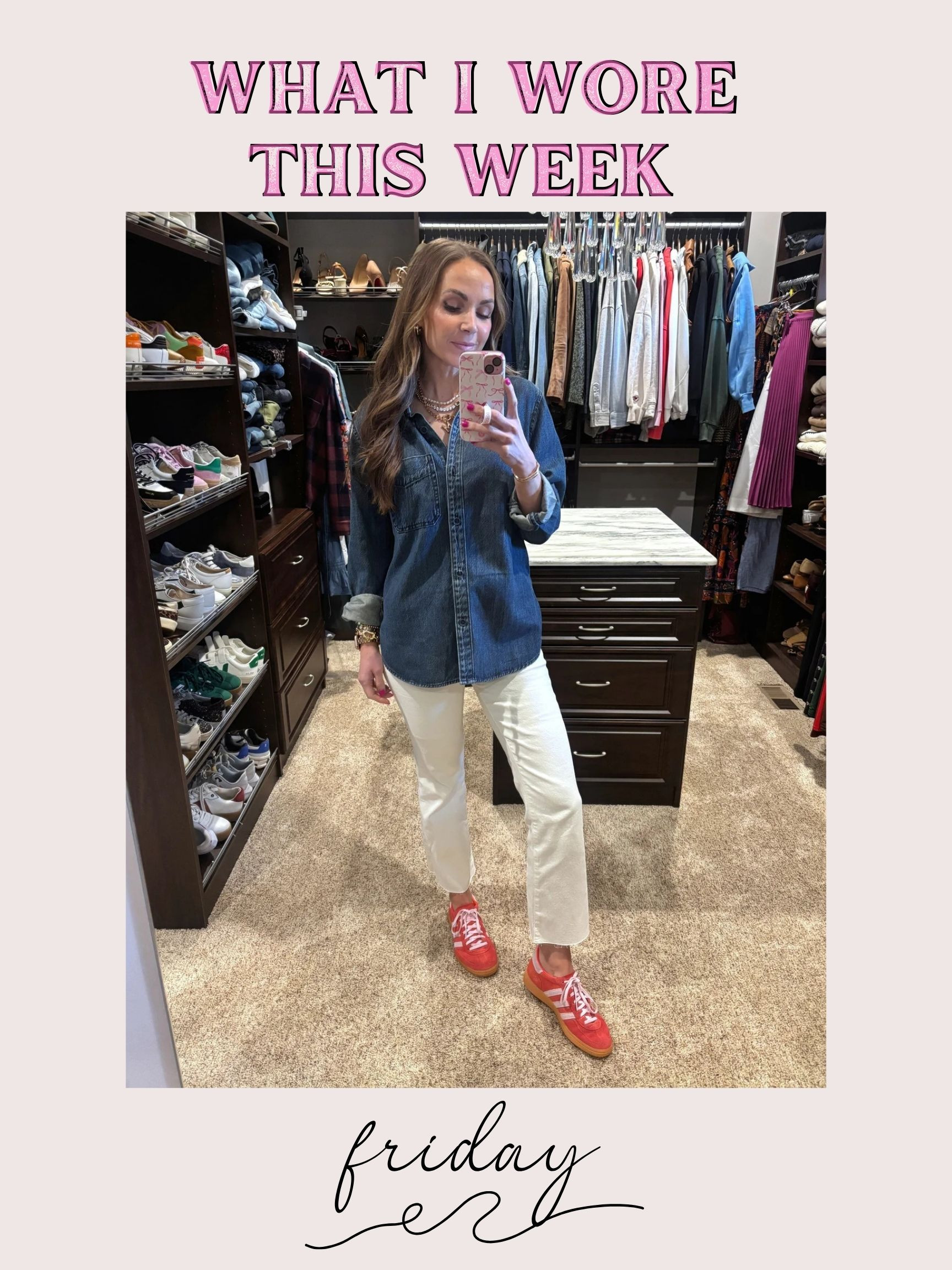 Casual spring ootd with @target denim top + white jeans + chunky accessories 

#LTKSeasonal #LTKFindsUnder50 #LTKStyleTip