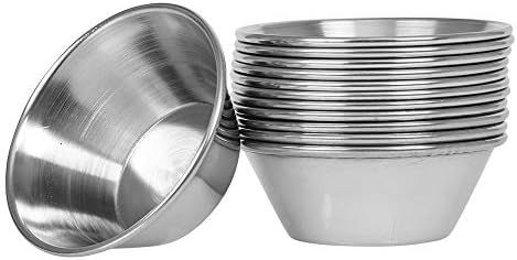 (12 Pack) Small Sauce Cups 1.5 oz, Commercial Grade Stainless Steel Dipping Sauce Cups, Individua... | Amazon (US)
