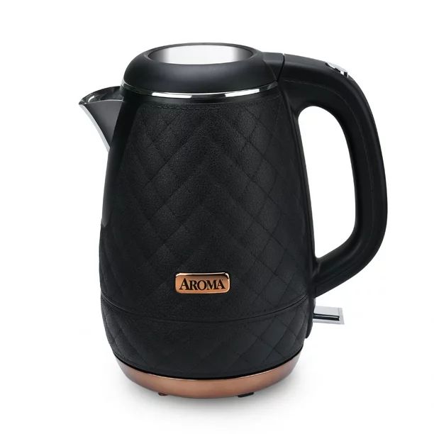 AROMA Professional 1.5L / 6-Cup Stainless Steel Quilted Electric Kettle,  Cool-Touch Handle, Blac... | Walmart (US)