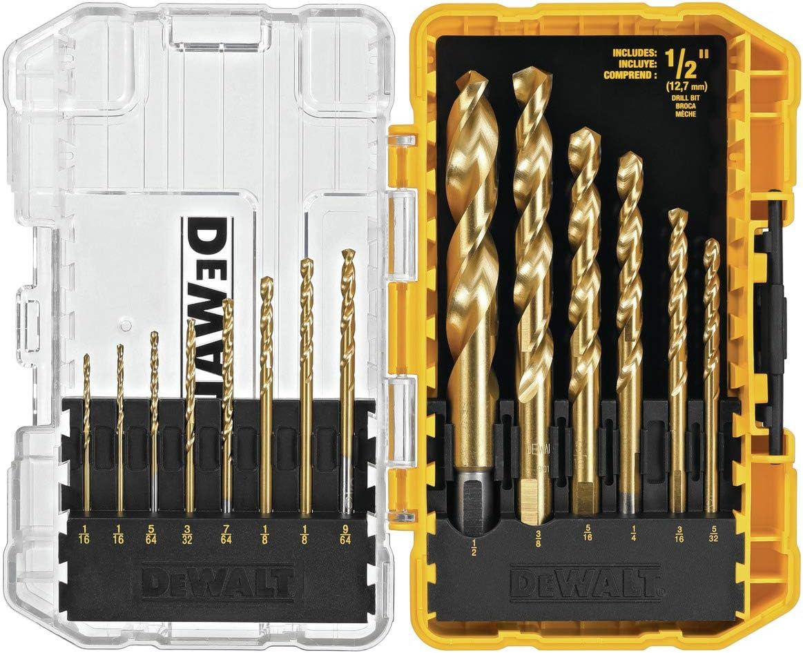 DEWALT DW1341 14-Piece Titanium Speed Tip Drill Bit Set | Amazon (US)