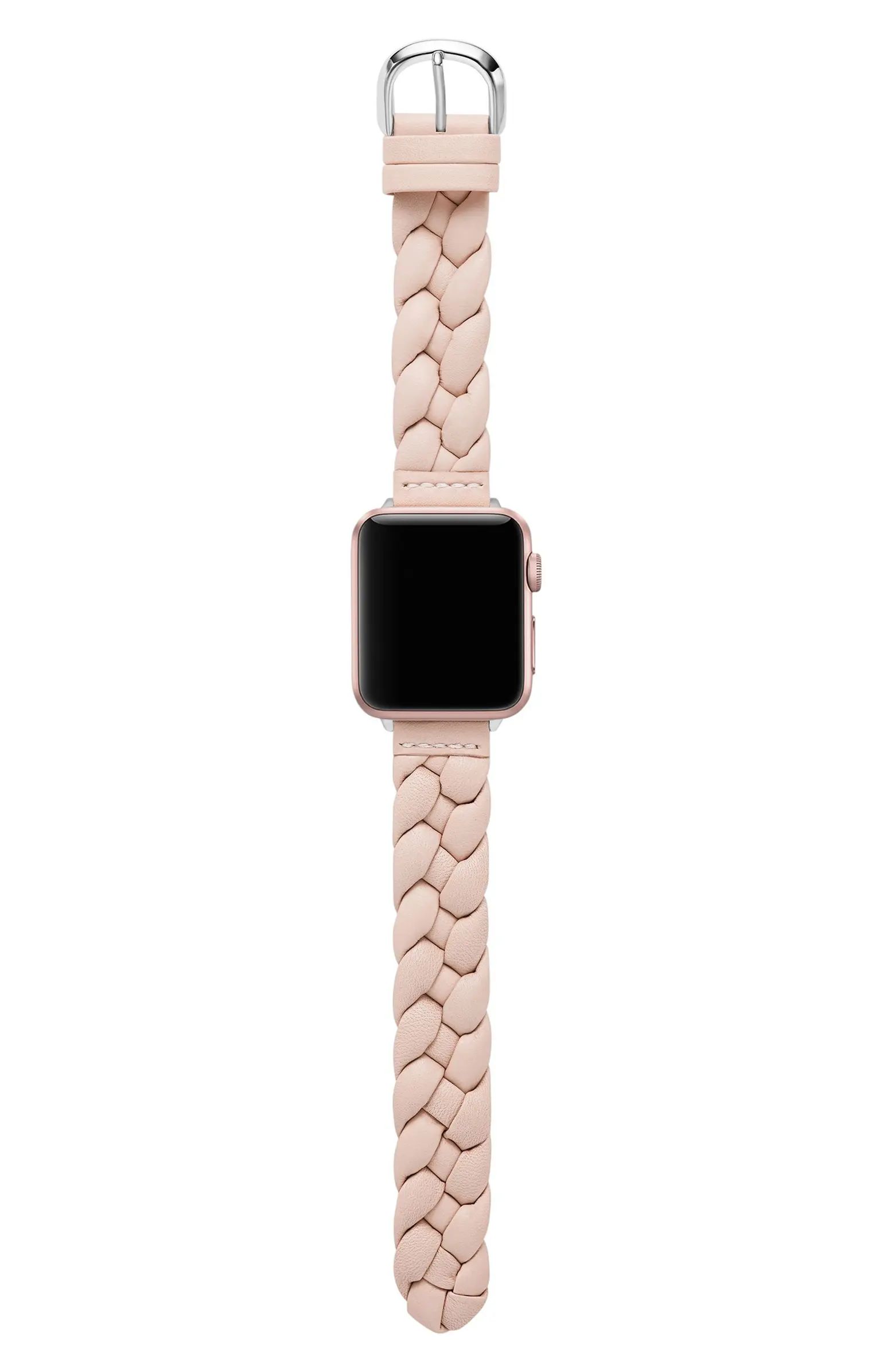 braided leather 20mm Apple Watch® watchband | Nordstrom