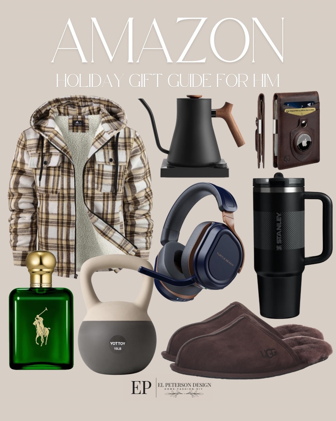 Gift guide for him
Flannel jacket
Electric tea kettle
Headset
Slippers
Cologne 
Stanley cup
Wallet
Dumbbell


#LTKFindsUnder50 #LTKGiftGuide #LTKFindsUnder100