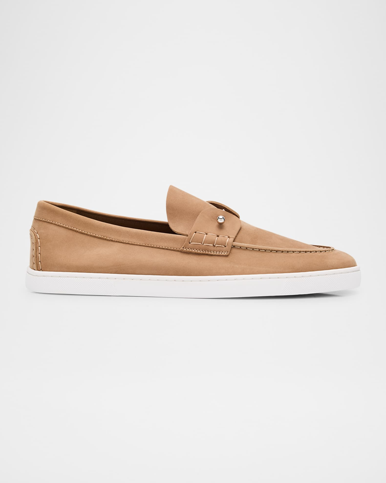 Christian Louboutin Men's Chambeliboat Nubuck Boat Shoes | Neiman Marcus