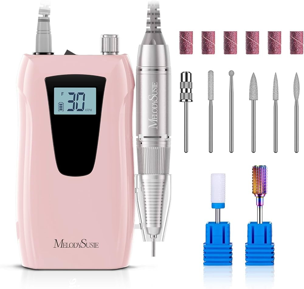 MelodySusie Entry-Level Clip-On Rechargeable Nail Drill, SC320D 30000RPM Essential E-File with LC... | Amazon (US)