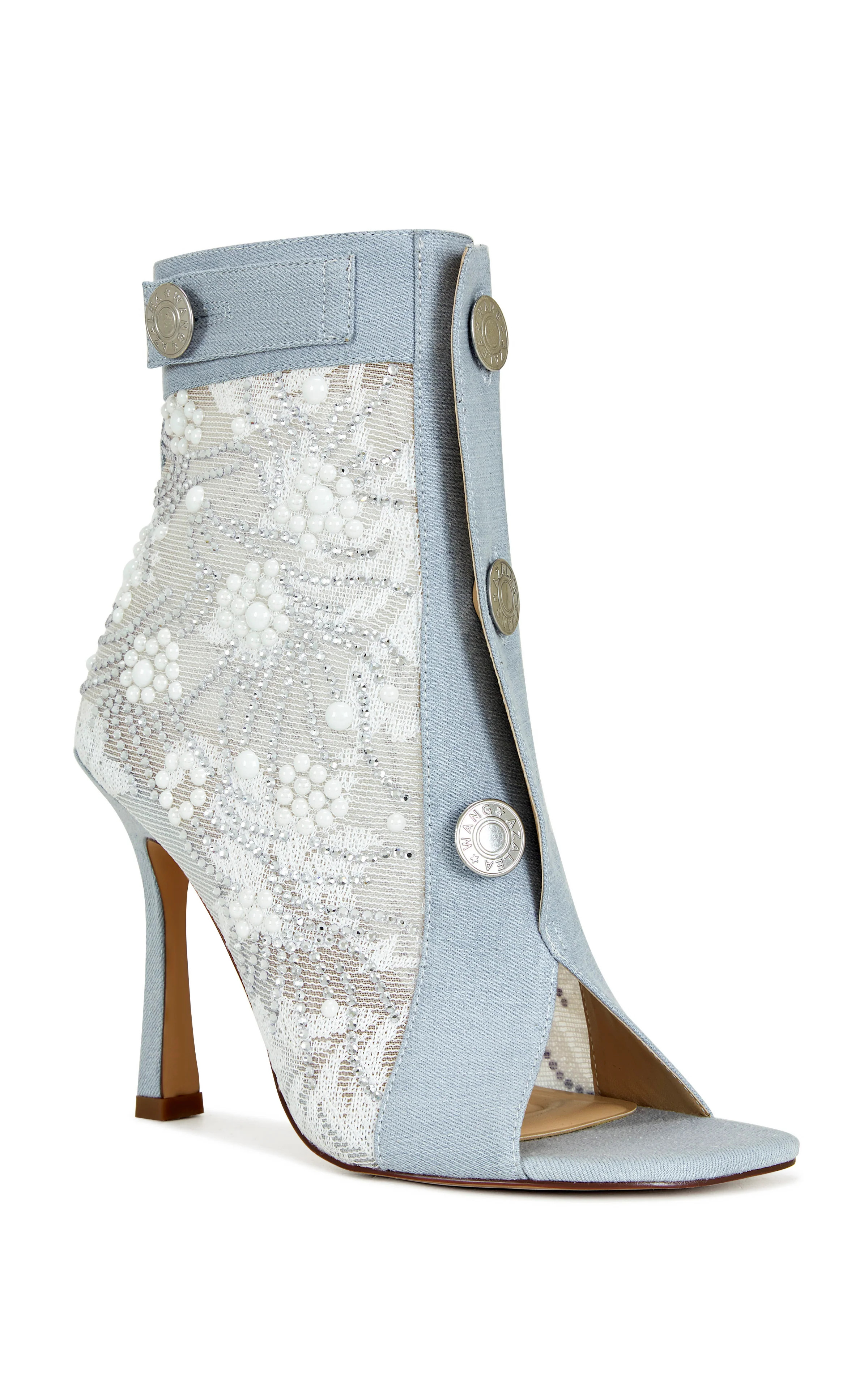 TANDY-BLUE PEEP TOE BOOTIE | Azalea Wang
