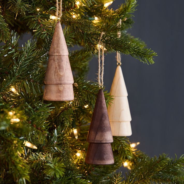 Wood Tree Ornaments | West Elm (US)
