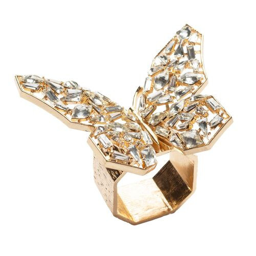 Set of 4 Papillon Napkin Rings - Kim Seybert - Gold | One Kings Lane