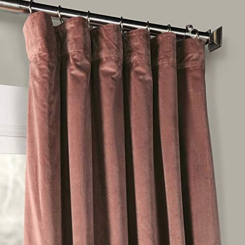 HPD Half Price Drapes VPYC-161234-96 Plush Velvet Curtain (1 Panel), 50 X 96, Wild Rose | Amazon (US)