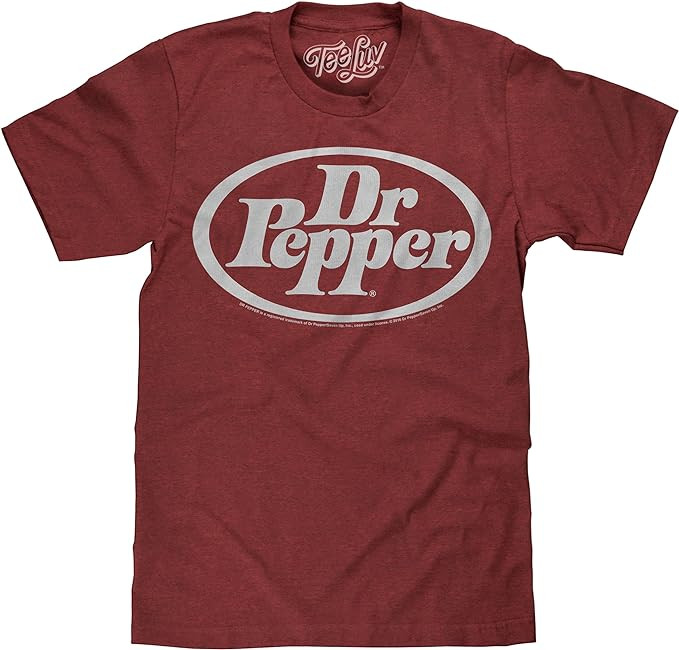 Tee Luv Men's Dr Pepper Oval Logo Shirt | Amazon (US)
