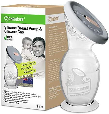 Haakaa Silicone Breast Pump & Silicone Cap 5.4oz/150ml | Amazon (US)