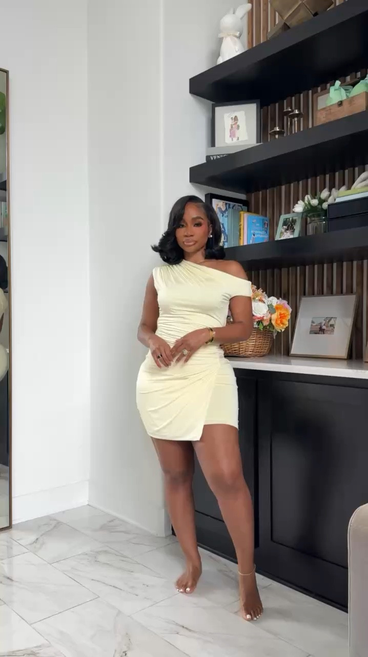 Yellow, soft mini dress! Ideal for so many occasions! 

#LTKMidsize #LTKootd