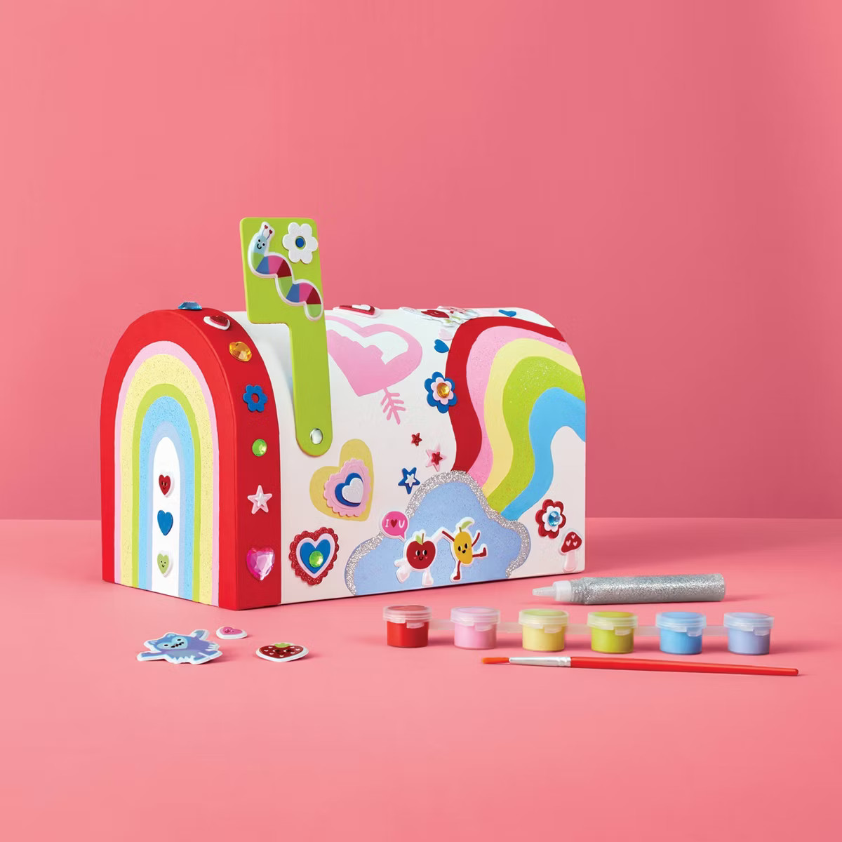 Valentine's Craft Embellished Classroom Exchange Mailbox Painting Activity Kit - Mondo Llama™ | Target