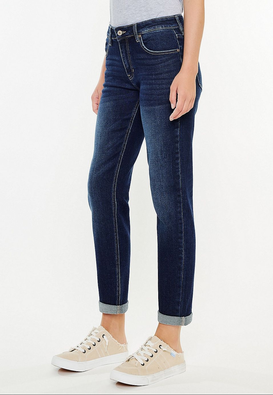 KanCan™ Dark High Rise Boyfriend Jean | Maurices