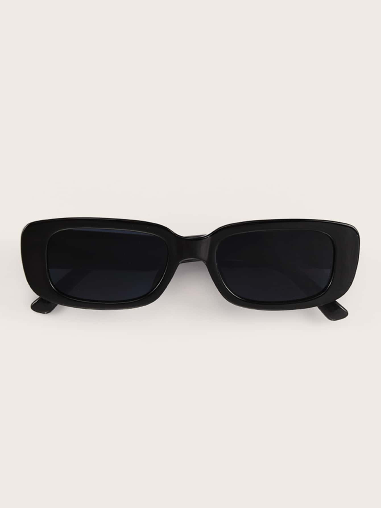 1 pezzo di occhiali da sole quadrati alla moda da donna per le vacanze con scatola per occhiali | SHEIN