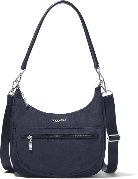Baggallini Modern Pocket Half Moon 11"x10.5" Shoulder Women W/Replaceable Straps Converts to Cros... | Amazon (US)