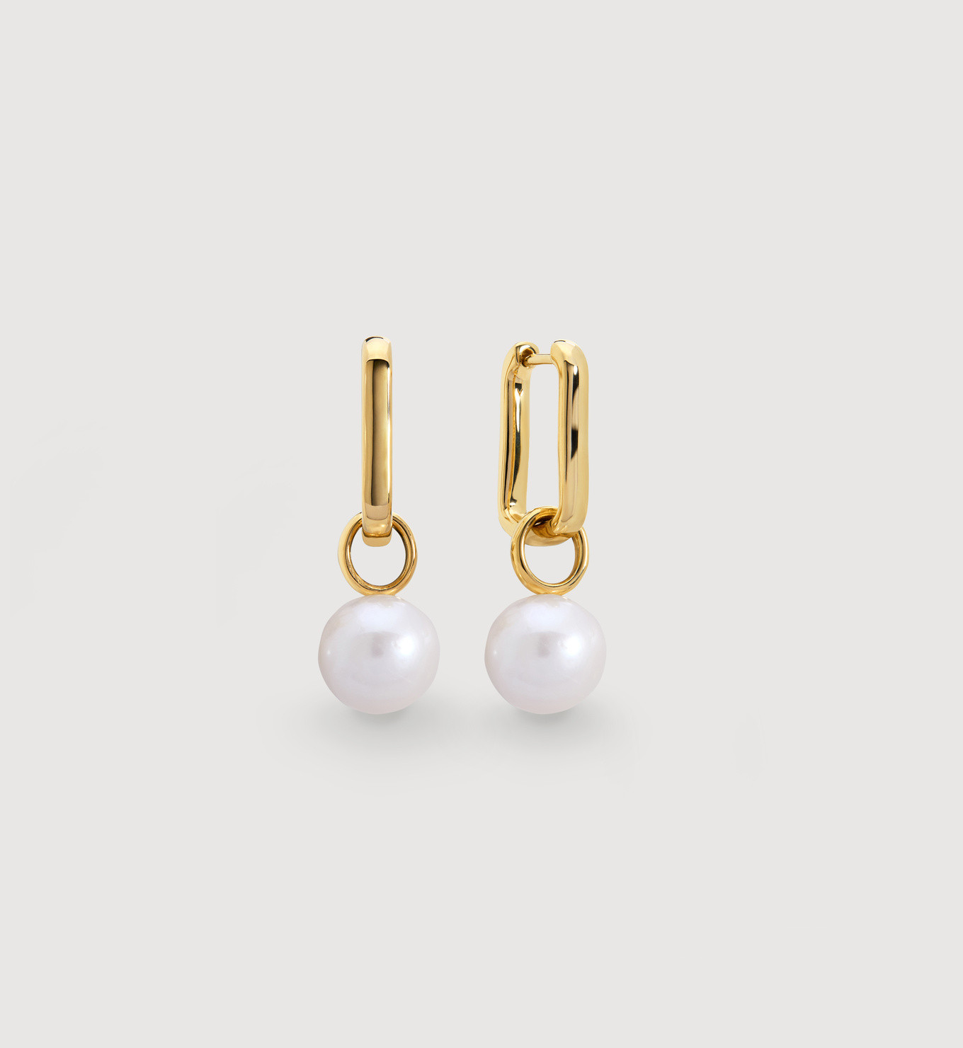 Alta Round Pearl Mini Huggie Earrings | Monica Vinader (Global)