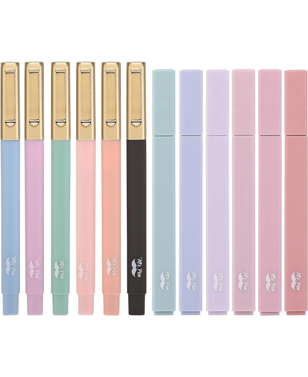 Mr. Pen Aesthetic Highlighter and Pens, 12 Pack, No Bleed | Macy's