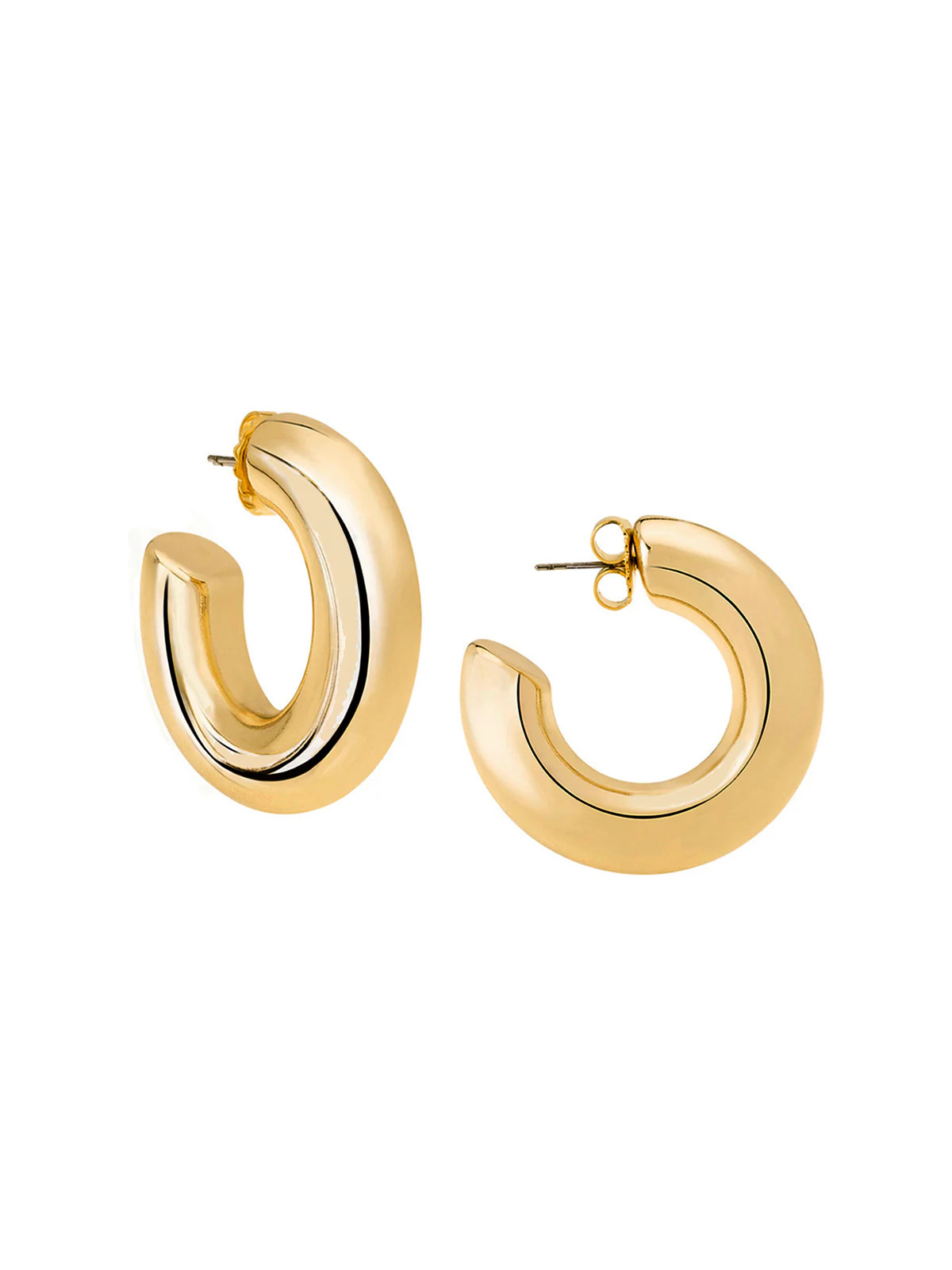 Oprah's Favorite Yellow Gold Medium Hoop Earrings | YLANG 23