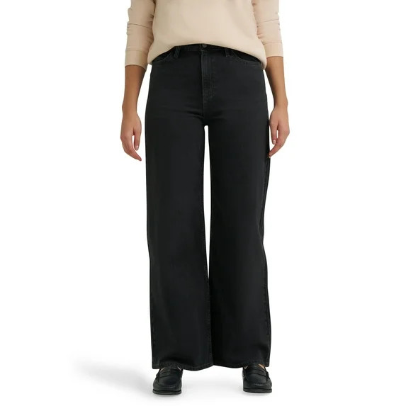 Lee® Women's Heritage A-Line Wide Leg Denim Trouser Jeans, Sizes 2-18 - Walmart.com | Walmart (US)