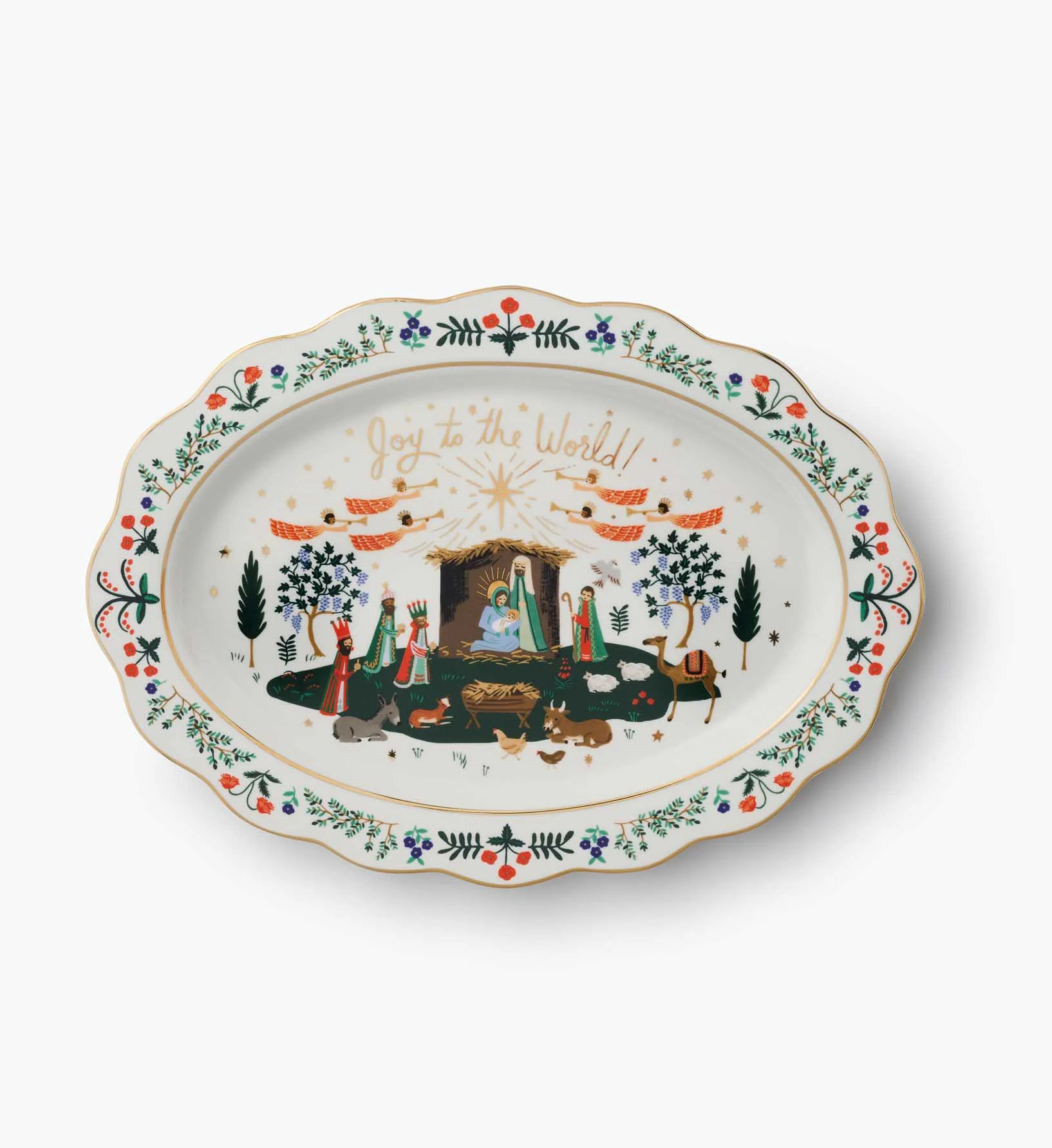 Large Porcelain Serving Platter - Nativity | Rifle Paper Co.