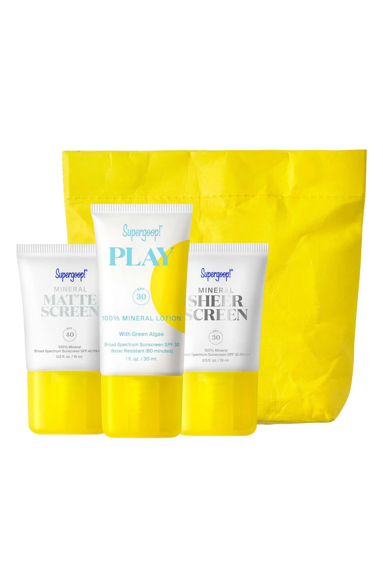 Supergoop!® 100% Mineral Sunscreen Starter Set USD $29 Value | Nordstrom | Nordstrom