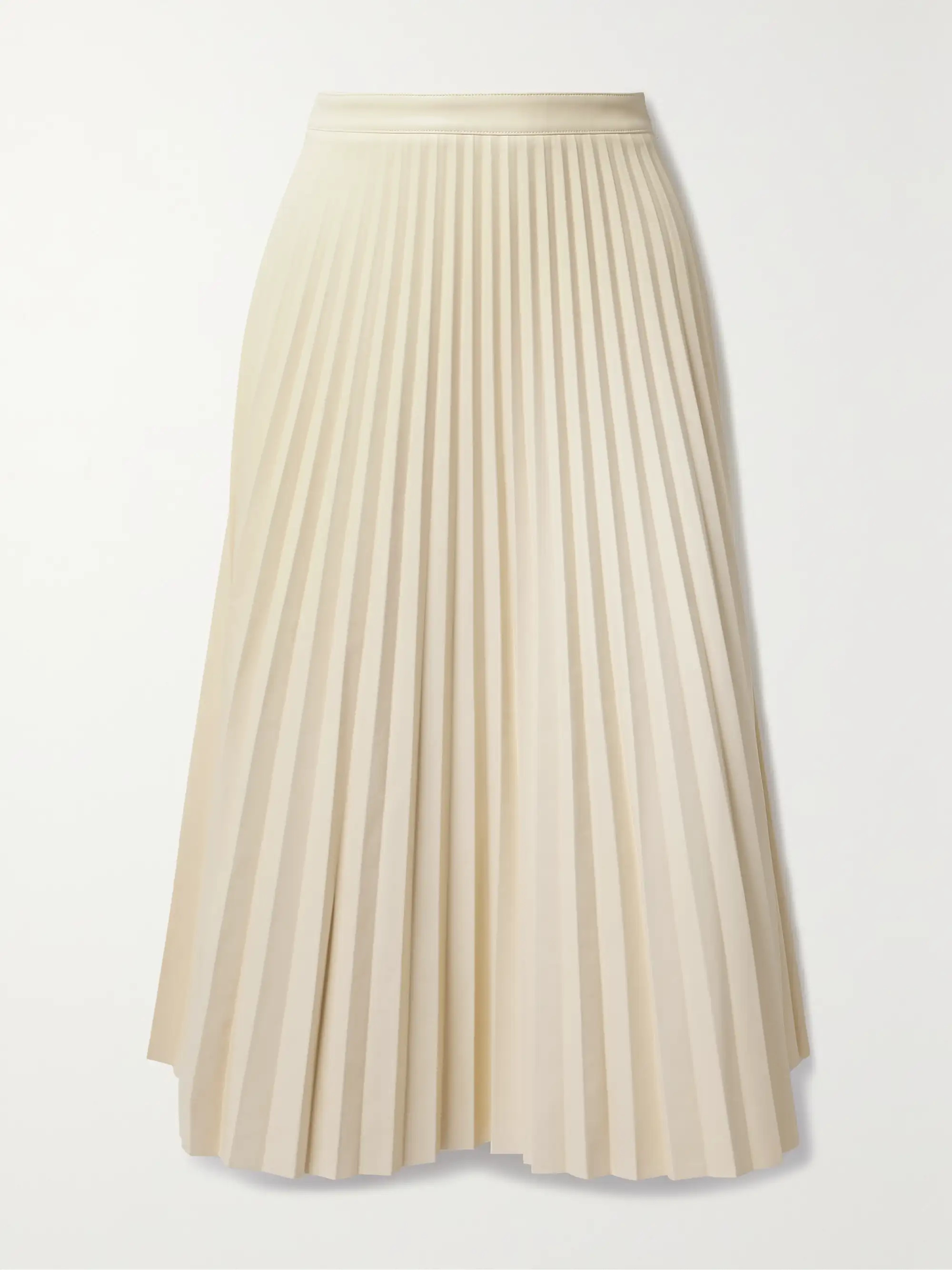 Daphne pleated vegan leather midi skirt | NET-A-PORTER (US)