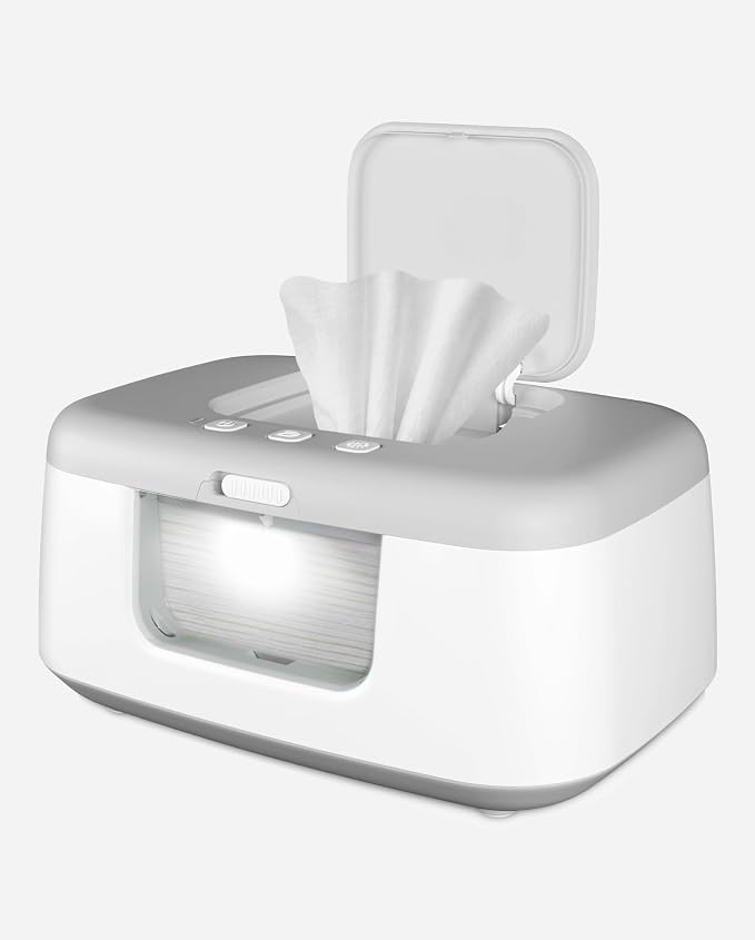 Jool Baby TinyBums Baby Wipe Warmer & Dispenser with LED Changing Light & On/Off Switch (Gray) | Amazon (US)
