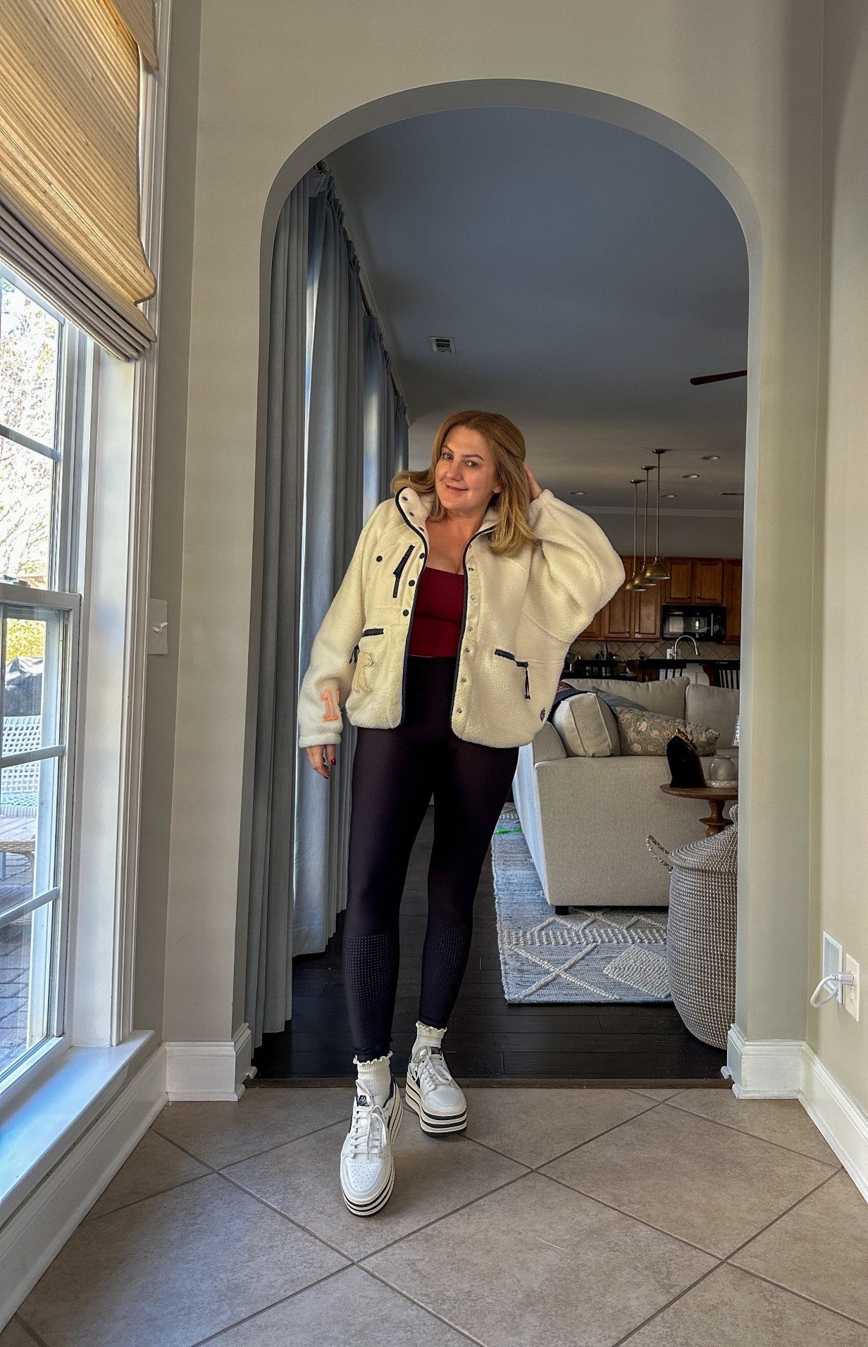 My new go-to everyday workout look 🤍

This square-neck sports bra is SO flattering, layered with the coziest @freepeople fleece pullover, ruffled socks, and my favorite platform wedge sneakers that somehow feel sporty and stylish at the same time. Perfect for errands, school drop-off, walks, and mom life on the go.

Everything is linked on LikeToKnowIt for easy shopping 🛍️

⸻

workout outfit for moms, athleisure outfit women, platform wedge sneakers outfit, square neck sports bra activewear, fleece pullover women outfit, cozy athletic outfit, casual gym to street outfit, trendy athleisure look, ruffle socks with sneakers, sporty everyday outfit women, activewear layering outfit, mom athleisure style, comfortable workout clothes women, fall athleisure outfit ideas, stylish gym outfit women

⸻

#liketkit #ltkfit #ltkathleisure #ltkwomensfashion #ltkwellness #ltkactivewear #athleisurewear #momstyleinspo #everydayoutfitideas #cozyathleisure #activewearstyle #casualsporty #trendysneakers #gymtostreetstyle #comfortablefashion


#LTKmomlife #LTKootd #LTKfitnessgoals