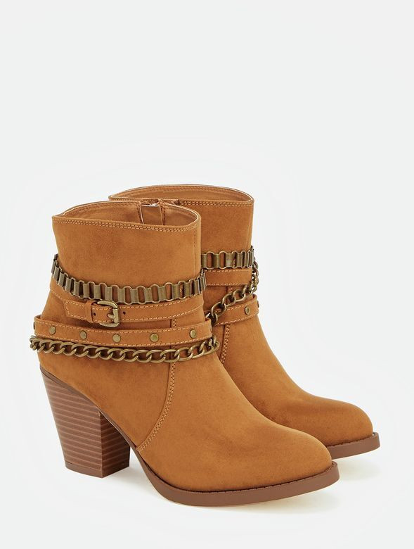 JustFab Booties Kualeah Womens Brown Size 8 | JustFab