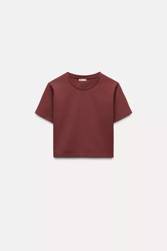 CROPPED STRETCH T-SHIRT | Zara US