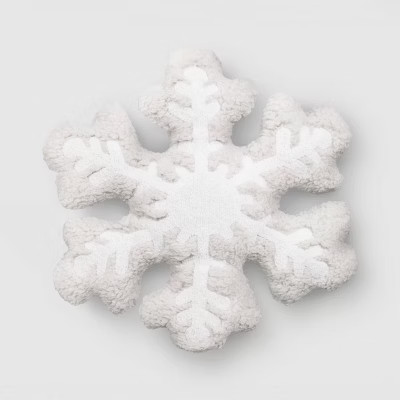 Christmas Snowflake Throw Pillow White/Gray - Wondershop™ | Target