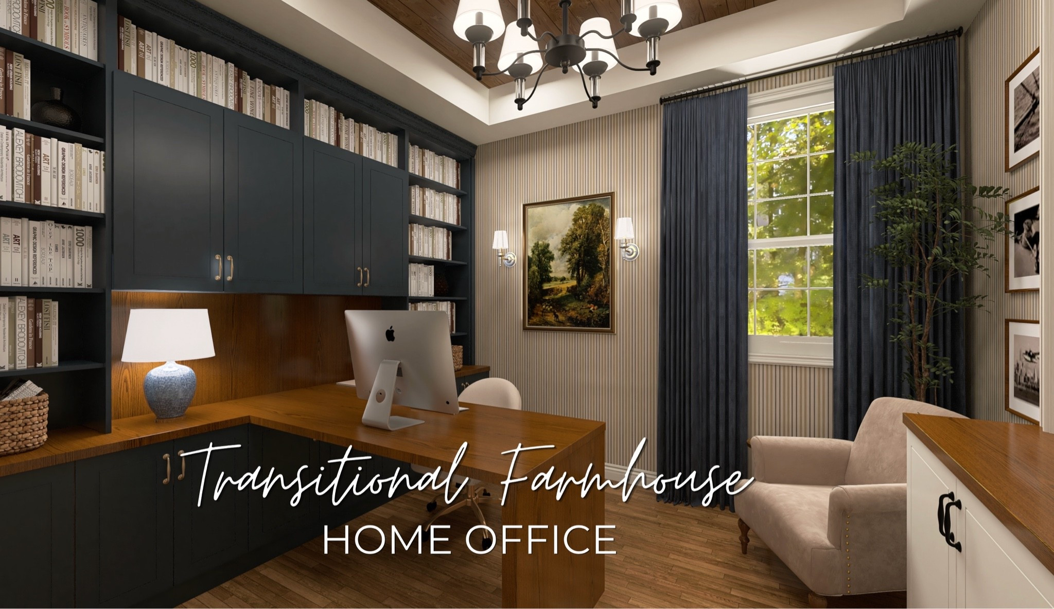Designed by Brandy
Transitional Farmhouse Home Office

#LTKmomlife #LTKSeasonal #LTKHome