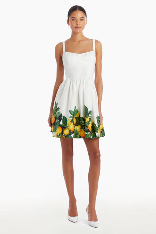 Amanda Uprichard Napoli Dress in Lemonhead - Size L | Amanda Uprichard