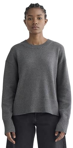 Everlane - The Boxy Sweater in Everyday Cotton - Heathered Charcoal Small | Amazon (US)