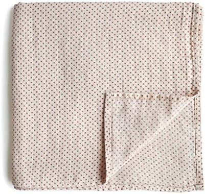 mushie Muslin Baby Swaddle Blanket | 100% Organic Cotton (Caramel Dots) | Amazon (US)