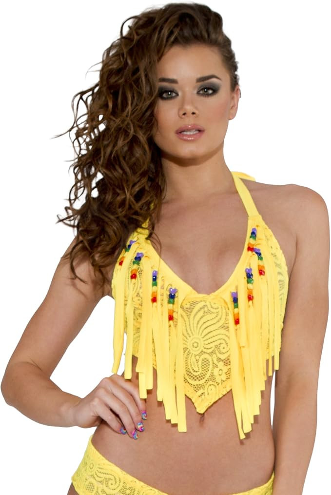 J. Valentine Women's Cyclone Lace Fringe Top | Amazon (US)