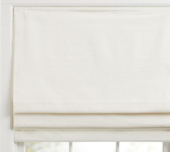 Emery Linen Cordless Roman Shade | Pottery Barn (US)