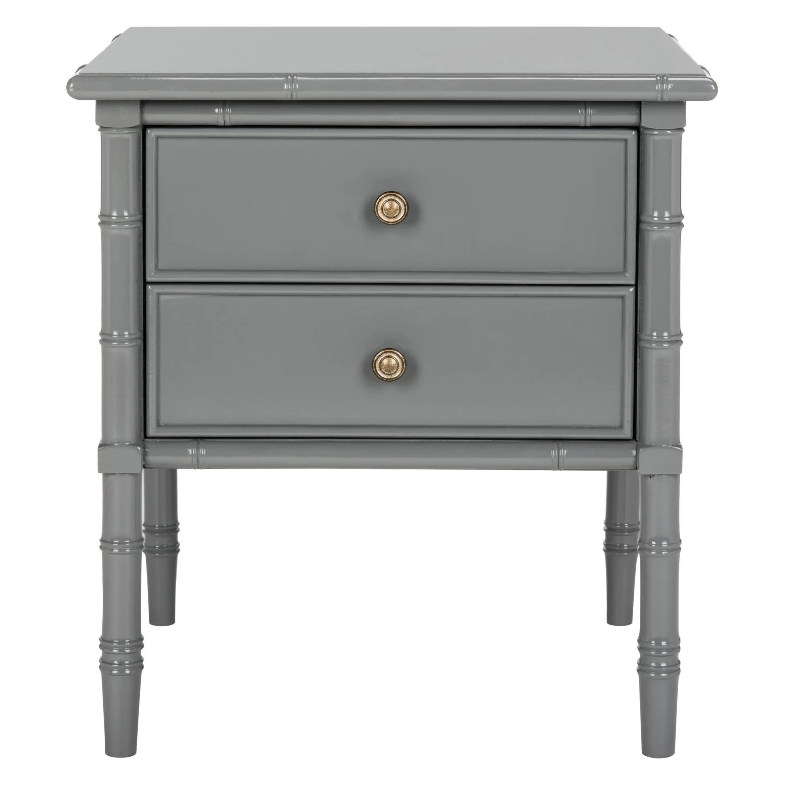 Safavieh Mina Modern Coastal 25H in. 2 Drawer Bamboo Nightstand | Walmart (US)