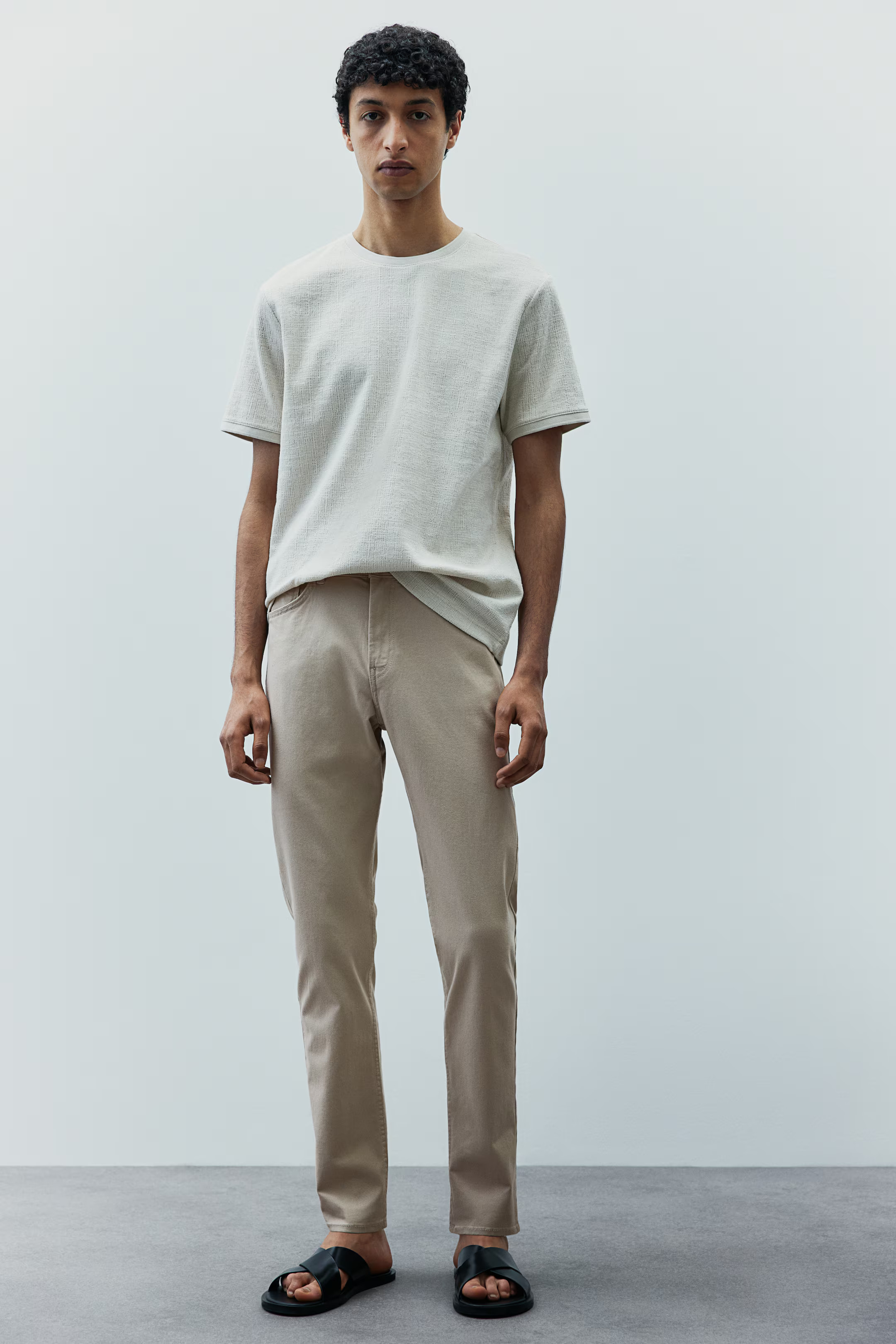 Slim Fit Cotton Twill Pants | H&M (US + CA)