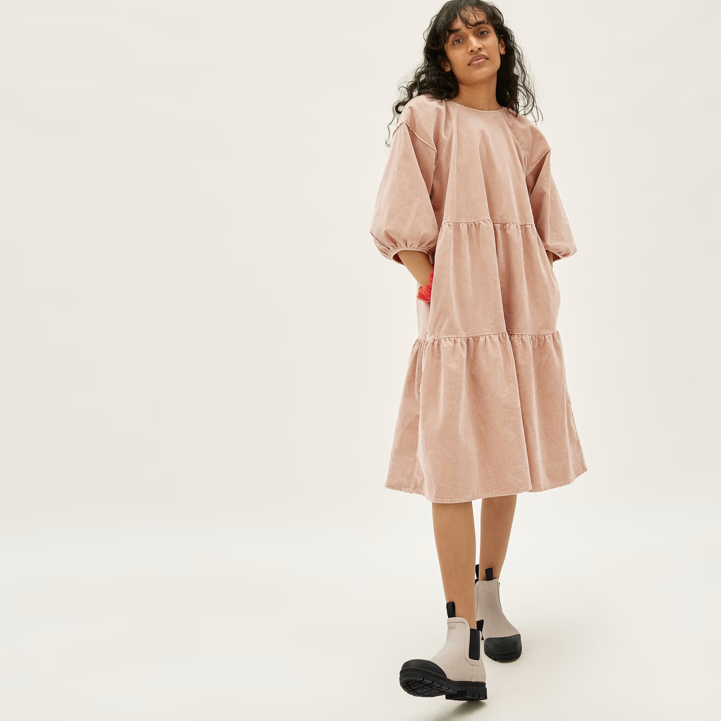 The Tiered Corduroy Dress | Everlane
