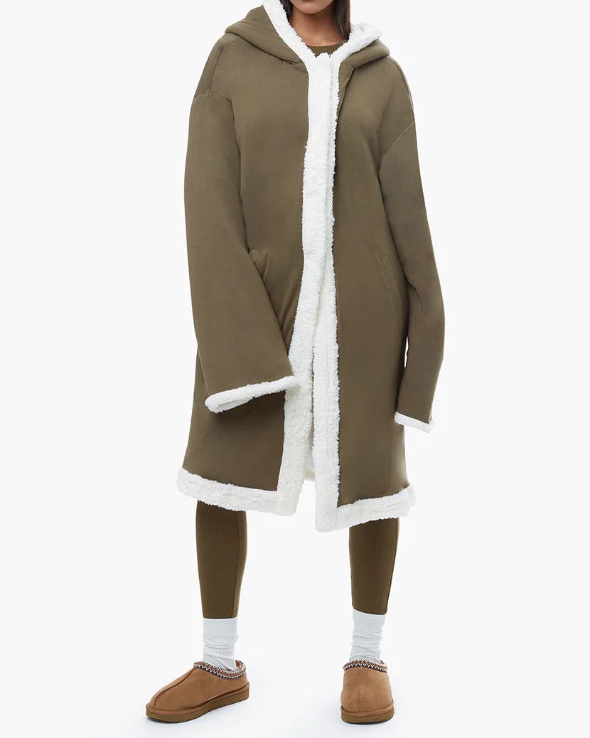 Sherpa Lined Hooded Overcoat | We Wore What
