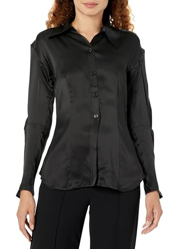 Equipment Women's Bailey Long Sleeve Top in True Black | Amazon (US)