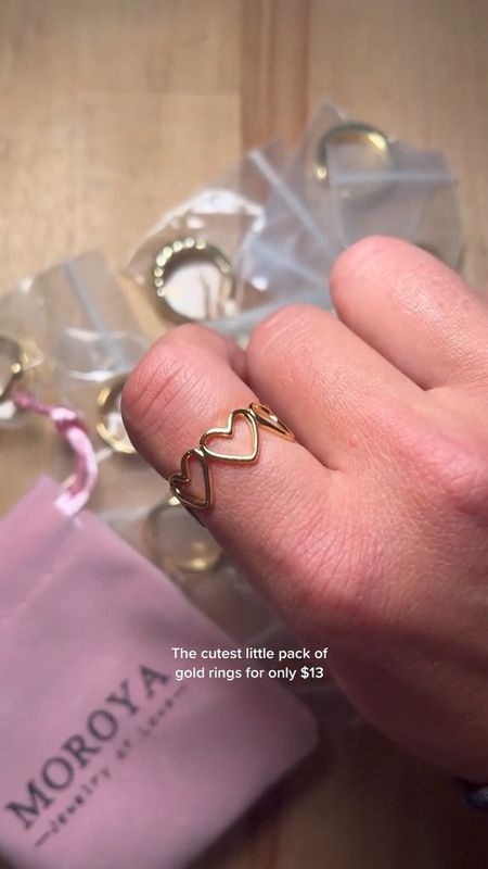 Such a cute little pack of everyday gold rings 😍

#LTKstyletip #LTKunder50 #LTKbeauty