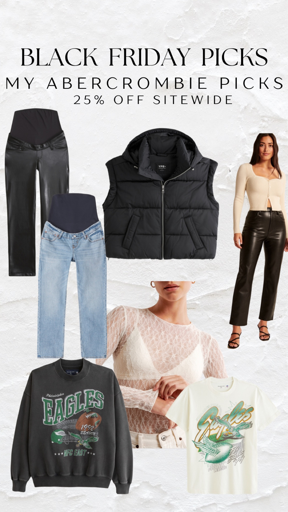 Abercrombie Black Friday maternity, eagles, and layering basics
