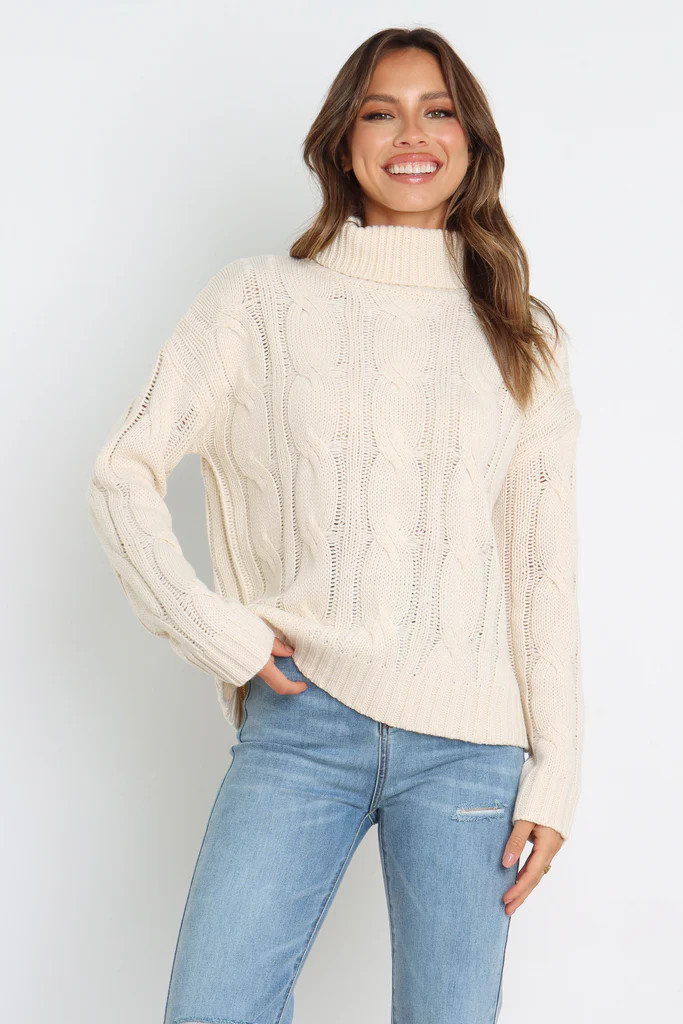 Emily Knit Sweater - Cream | Petal & Pup (US)