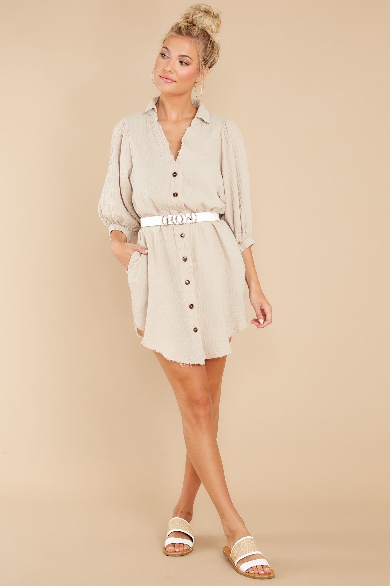 Adventure Beyond Taupe Dress | Red Dress 